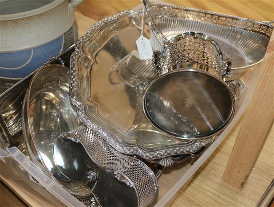 A large quantity of plated ware